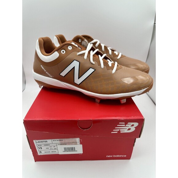 NEW New Balance 4040 mens brown metal baseball cleats shoes US 13 EUR 47.5 - Picture 1 of 9
